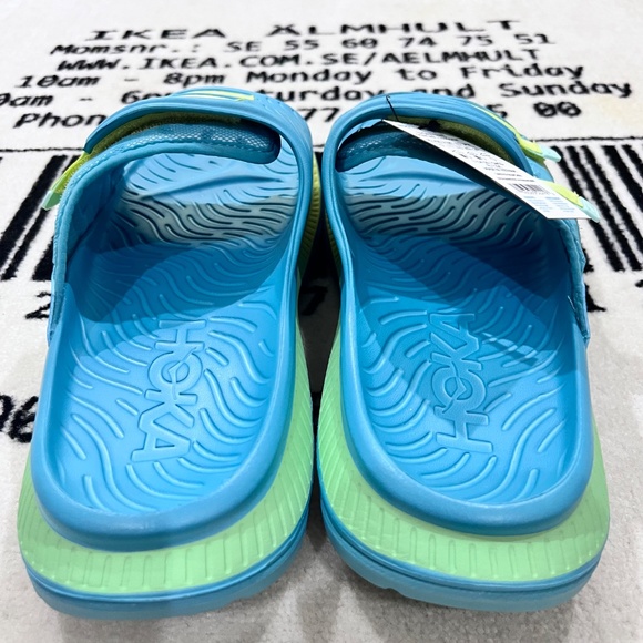 Hoka Ora Luxe Recovery Slides - OCEAN MIST/CITRUS GLOW - Picture 6 of 9